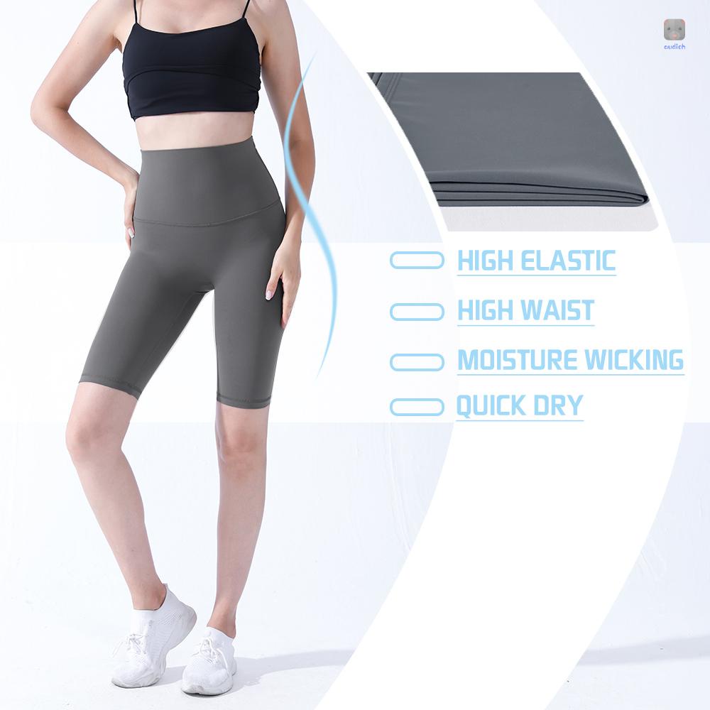 Quần Short Thể Thao Lưng Cao Co Giãn Khô Thoáng Nhanh Thời Trang Cho Nữ