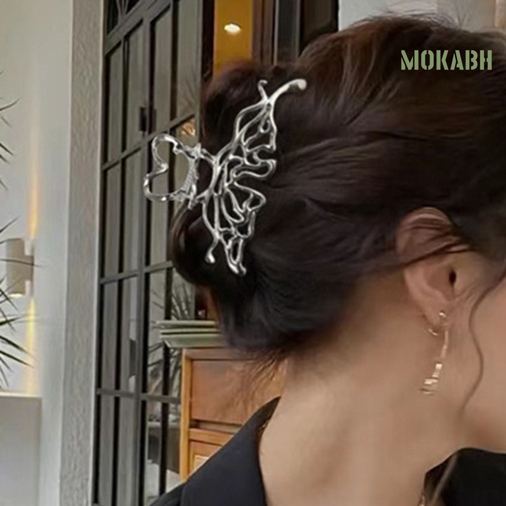 Kẹp Tóc Hình Nơ Màu Trơn Không Đồng Đều Chống Trượt Dành Cho Nữ Sinh