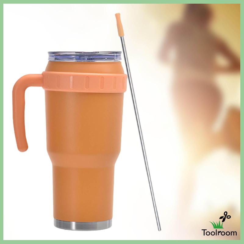 Cốc Uống Nước 40oz Có Tay Cầm Chống Rò Rỉ Phù Hợp Cho Xe Hơi