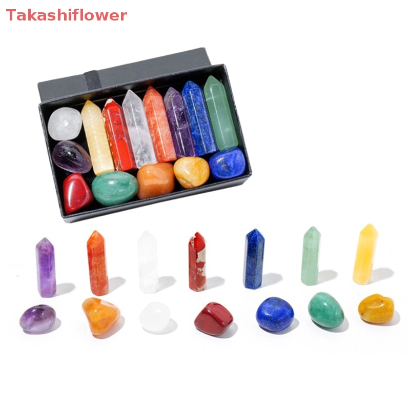 Bộ 14 Viên Đá Pha Lê Tự Nhiên Trong Suốt Dùng Tập Yoga