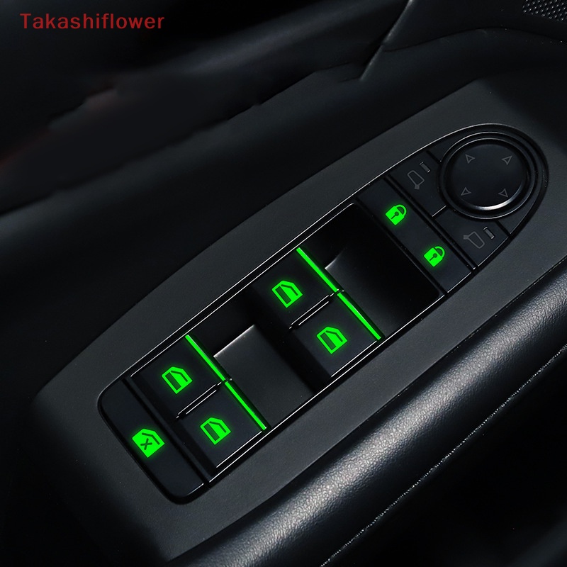 Miếng Dán Công Tắc Điều Khiển Cửa Sổ Xe Hơi Màu Dạ Quang Độc Đáo Tiện Dụng