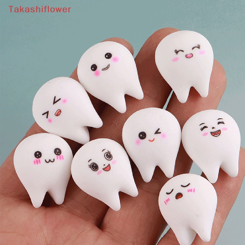 (Takashiflower) Set 5 Răng Nhựa Phát Sáng Trong Bóng Tối Trang Trí Tiểu Cảnh