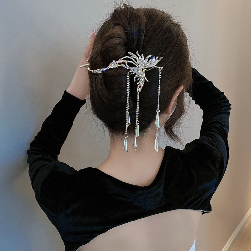 Kẹp Tóc Dạng Xoắn Ốc Hình Bướm Sau Lưng Cho Nữ