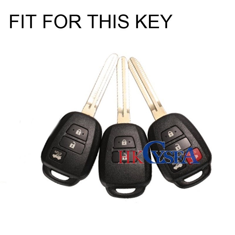 Vỏ Chìa Khóa Điều Khiển Từ Xa Bằng Silicon Cho Toyota Vios Yaris Ativ 2014-2020 Camry Prius 2014-2020 Corolla RAV4 Toyota Sienta Yaris Active / Vios / Yaris Ativ / Vios / Yaris Sport 2018