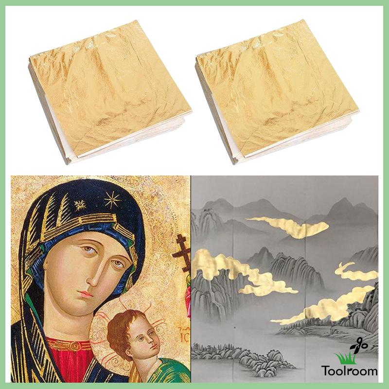 Set 100 Giấy Foil Màu Vàng Kích Thước 14x14cm