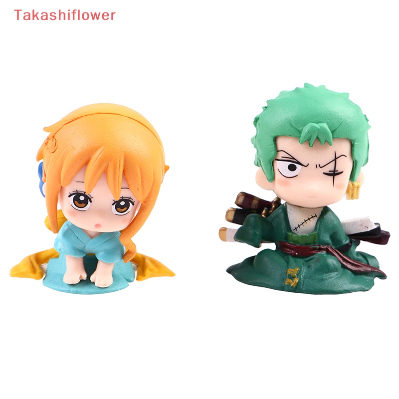 Set 4 Mô Hình Nhân Vật Hoạt Hình pirate king Trang Trí Xe Hơi