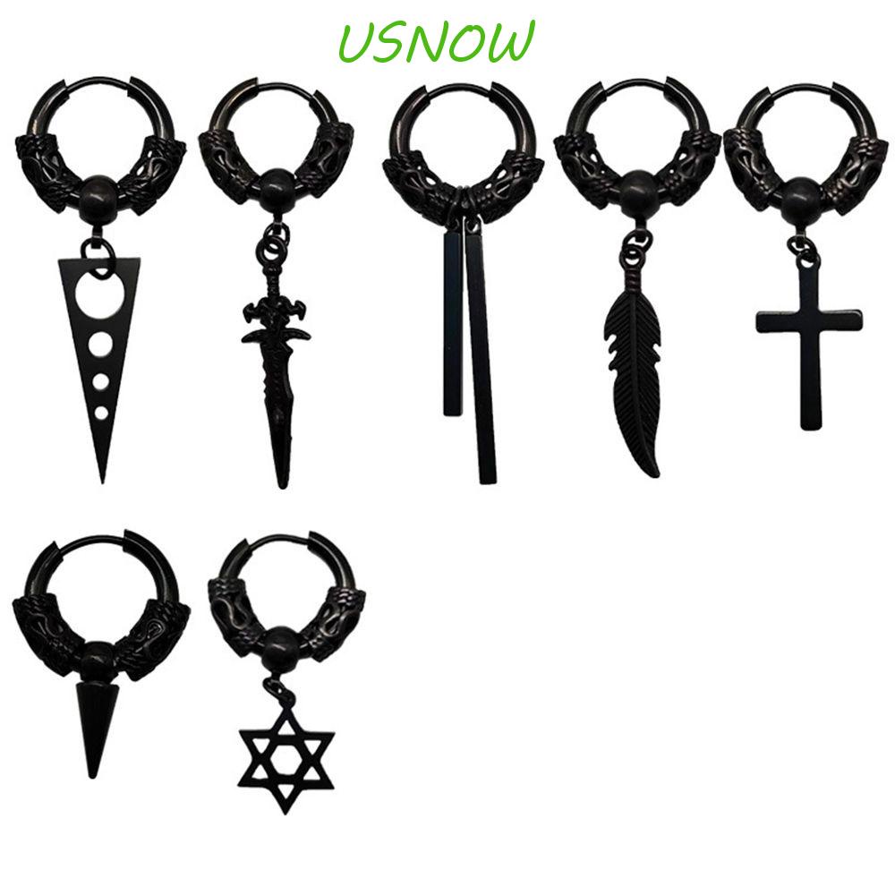 Khuyên Tai Tròn Bằng Thép Không Gỉ Màu Sắc Trơn Phong Cách Hip Hop Thời Trang Cho Nam Và Nữ