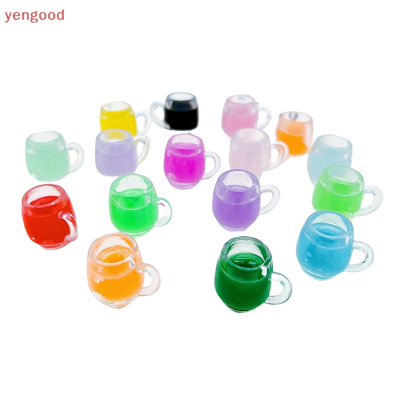 Bộ 5 Ly Rượu Mini Bằng Kính Dạ Quang Nhiều Màu Sắc Dùng Trang Trí Tiểu Cảnh