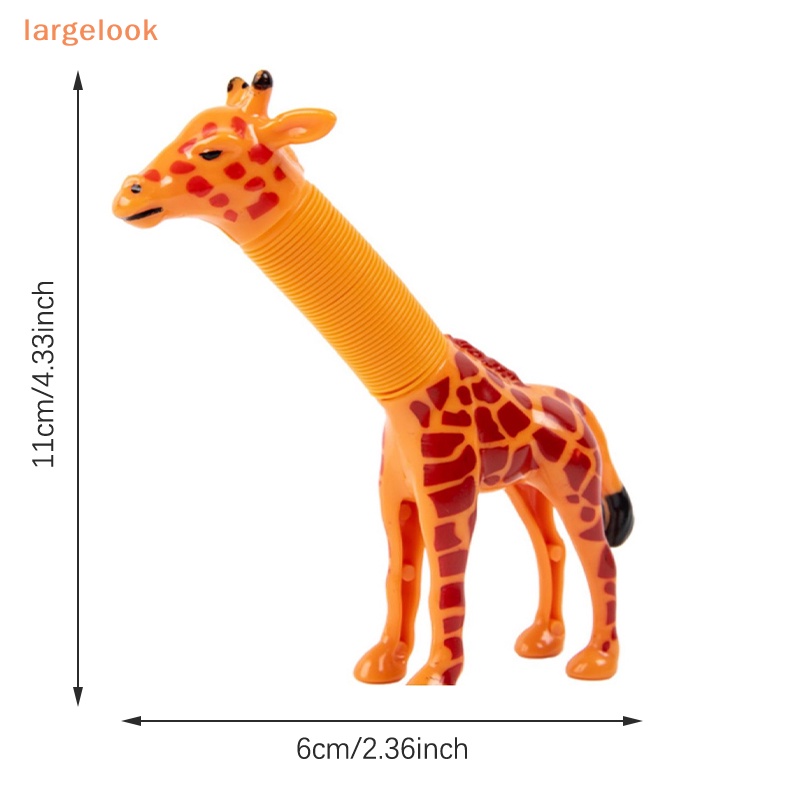 [Biglook] Đồ Chơi Xếp Hình Ống Co Giãn Hình Hươu Cao Cổ Ống Dẫn Đèn LED Có Thể Thu Gọn