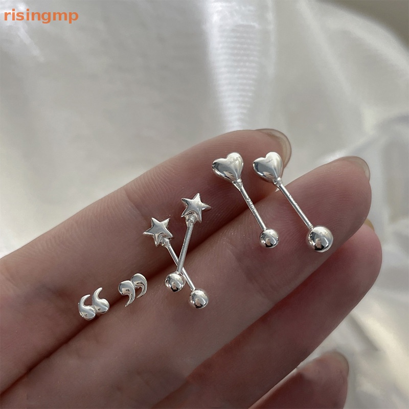 1 Đôi Bông Tai Hình Trái Tim Ngôi Sao Xương / Xoắn Ốc Thời Trang Cho Nữ