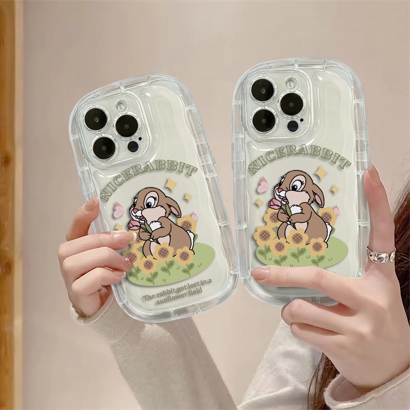 Ốp Điện Thoại Silicon TPU Mềm Trong Suốt Chống Sốc In Hình Thỏ Dễ Thương Cho IPhone 13 11 14 12 Pro XS Max X XR 7 + 8 Plus