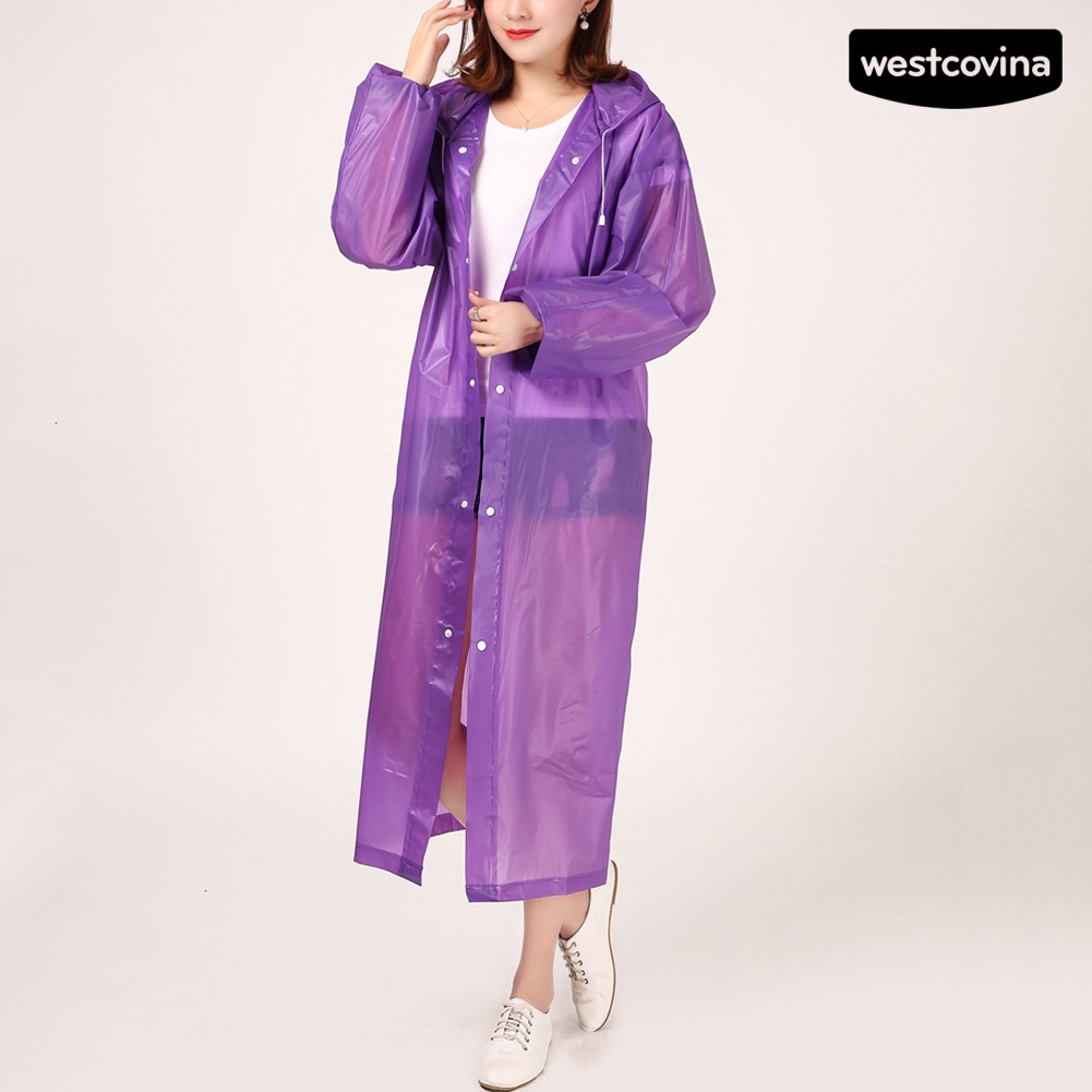 [COD]☁Áo Mưa Dáng Dài Có Mũ Trùm Chống Nước Có Thể Tái Sử Dụng Cho Nam Nữ