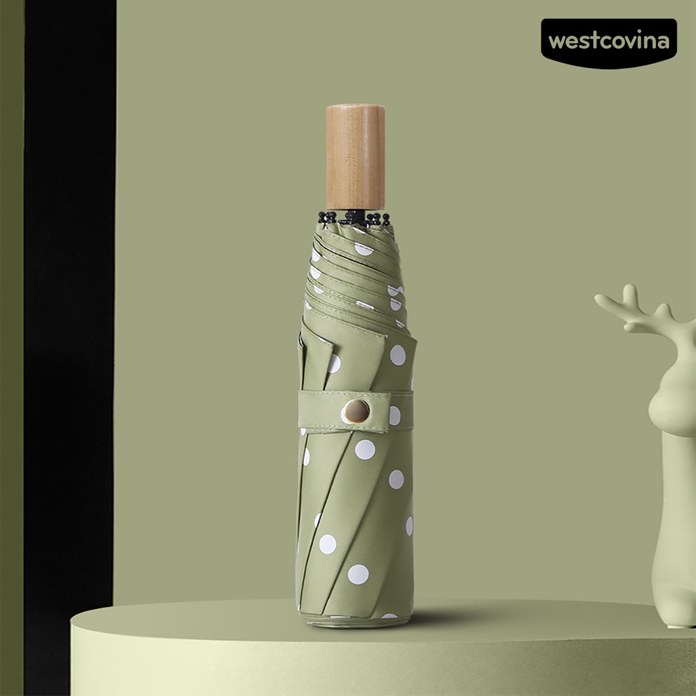 [COD]☁Dù Gấp Chống Nắng / Gió / Thấm Nước Họa Tiết Chấm Bi Thời Trang