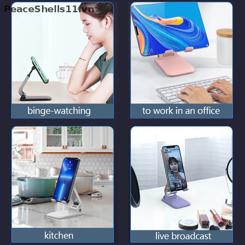 Giá Đỡ Điện Thoại / Máy Tính Bảng Để Bàn Bằng Hợp Kim Nhôm Có Thể Gấp Gọn