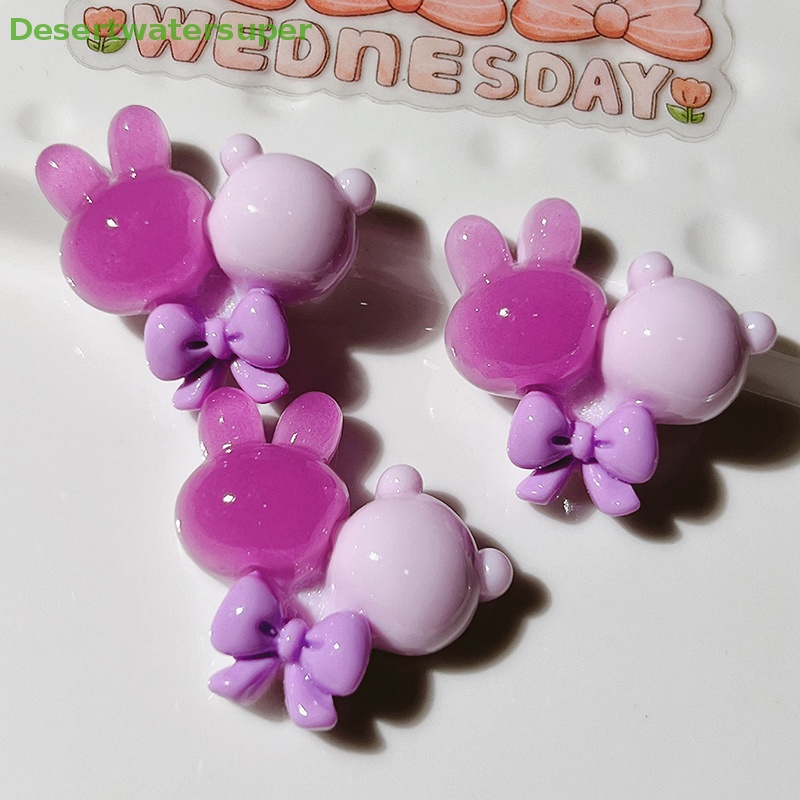 Bộ 5 Thỏ Nhựa Phát Quang Dùng Làm Trang Sức