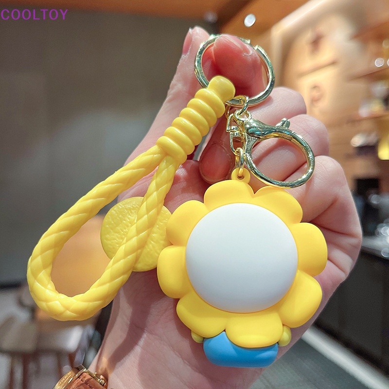 Cooltoy Móc Chìa Khóa Hình Chó Shiba Inu Và Hoa Hướng Dương Dễ Thương Phù Hợp Cho Cặp Đôi / Bạn Bè
