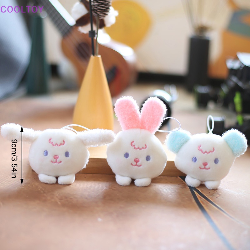 Móc Khóa Đầu Thỏ / Gấu Nhồi Bông Mini Dễ Thương DIY