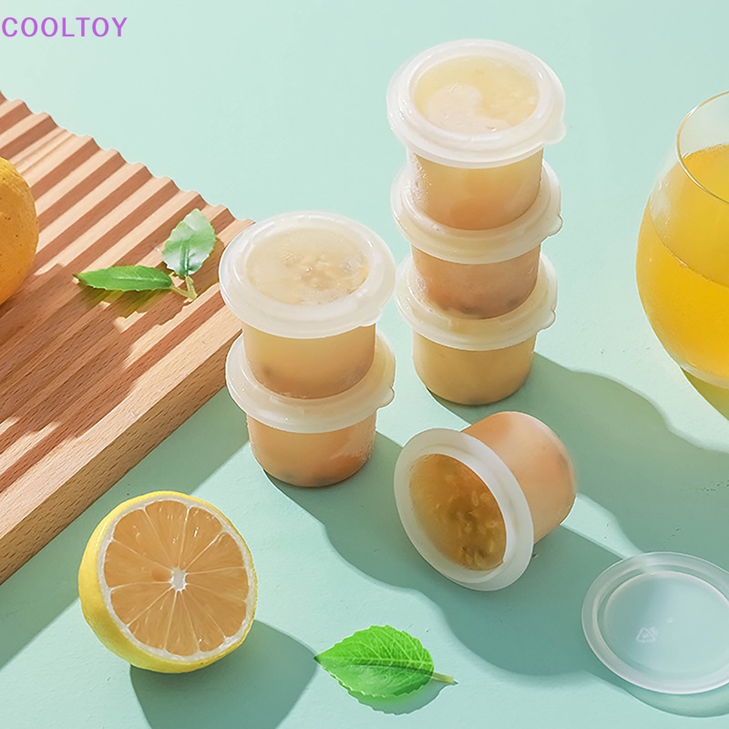 Cooltoy Hộp Làm Đá Viên Dạng Nhấn Tròn Có Nắp Đế Mềm Nhỏ