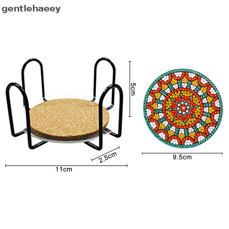 Gent Bộ 6 Miếng Lót Ly Kim Cương Nghệ Thuật DIY