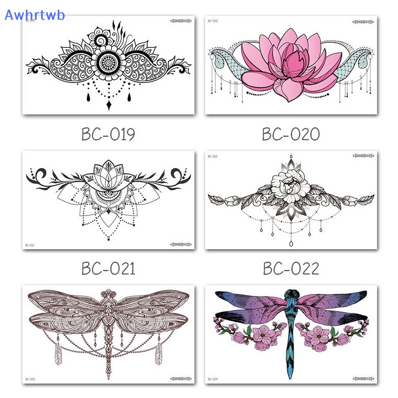 Hình Xăm Dán Tạm Thời Màu Đen Chống Thấm Nước Trang Trí Cơ Thể Mới