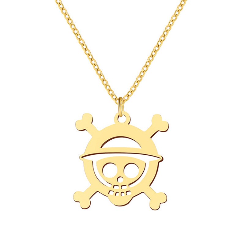 Vòng cổ Mạ Bạc 925 Mặt Hình Đầu Lâu Phong Cách Hip Hop