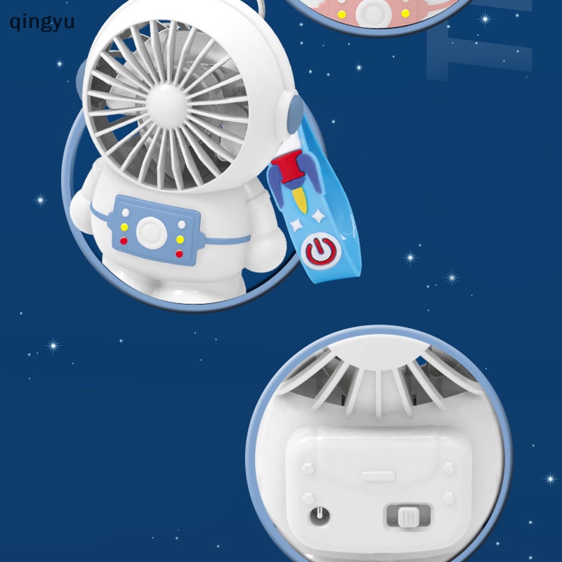 1 Quạt Mini Cầm Tay Sạc USB Hình Phi Hành Gia Hoạt Hình Có Thể Điều Chỉnh