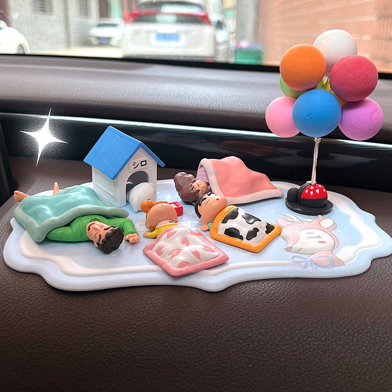 Cartoon Cute Crayon Small New Nohara Hand-Made Car Decoration Car Center Console Interior Decoration Doll RSNk