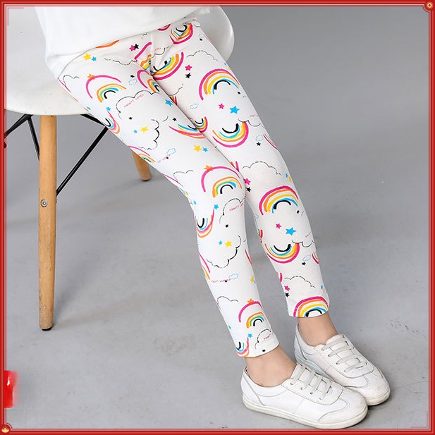 Quần Legging Dài Tới Mắt Cá Chân Dáng Ôm In Họa Tiết Phong Cách Hàn Quốc Thời Trang Mùa Xuân Mới Kích Thước 100-150cm Dành Cho Bạn Gái