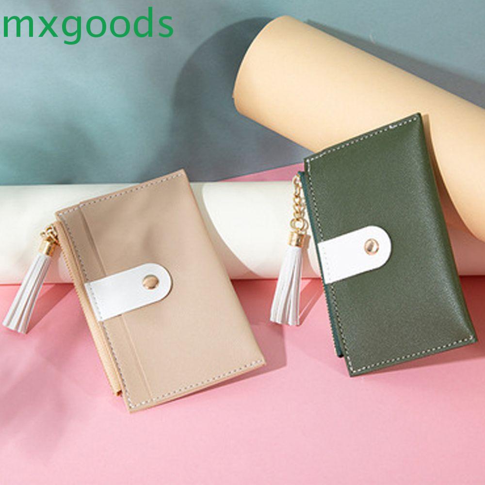 Ví Da PU Ngắn Đựng Thẻ Tín Dụng / Xe Buýt Có Khóa Kéo Nhỏ Gọn Tiện Lợi Giá Đỡ