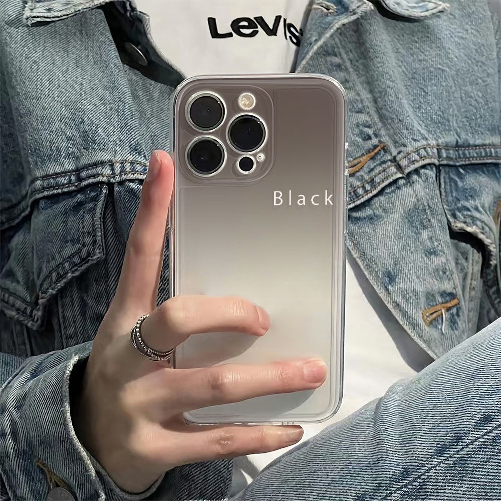 ✅Ốp Điện Thoại Mềm Chống Sốc Màu Đen Gradient Cho Iphone 11 1278 14pro 6In max13plus 8Fz