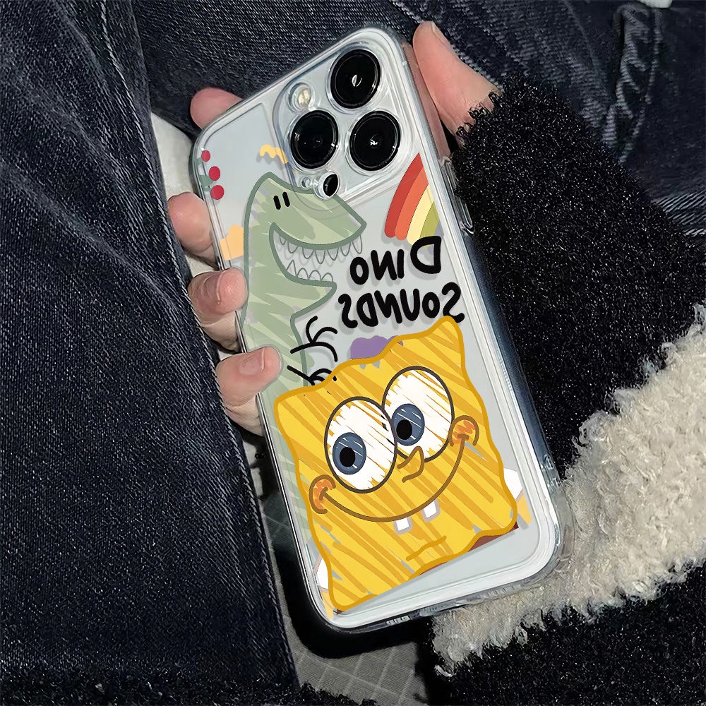 ✅Ốp Điện Thoại Mềm Chống Sốc Họa Tiết SpongeBob Đơn Giản Cho Iphone 12 Plus 11786In1314 Pro max