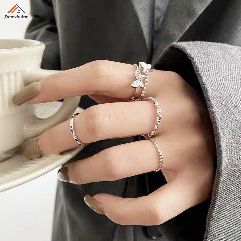 Nhẫn hình bướm thiết kế đơn giản phong cách Hàn Quốc thời trang đẹp mắt