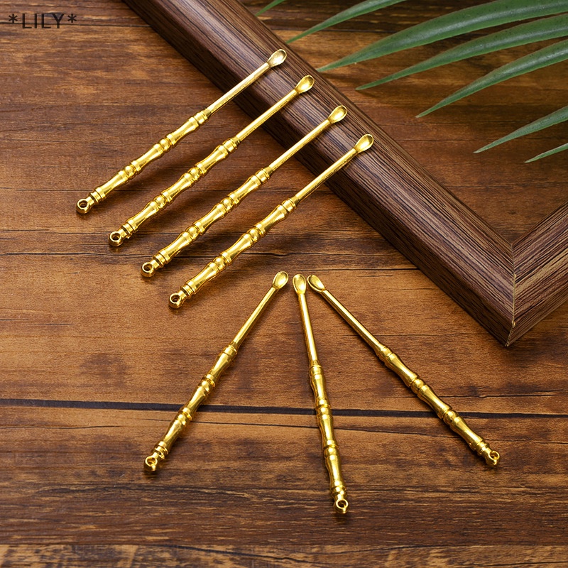 Lily Tai Thìa Retro Giả Brass Xách Tay Tai Làm Sạch Công Cụ Tai Pick Ráy Tai Uuu