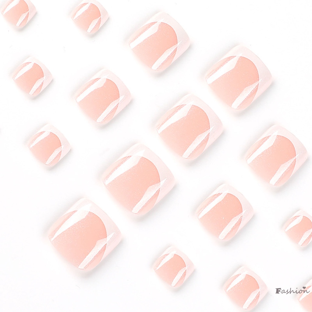 Móng Chân Giả Siêu Mỏng Thoáng Khí Đính Kim Tuyến Lấp Lánh Kiểu Pháp