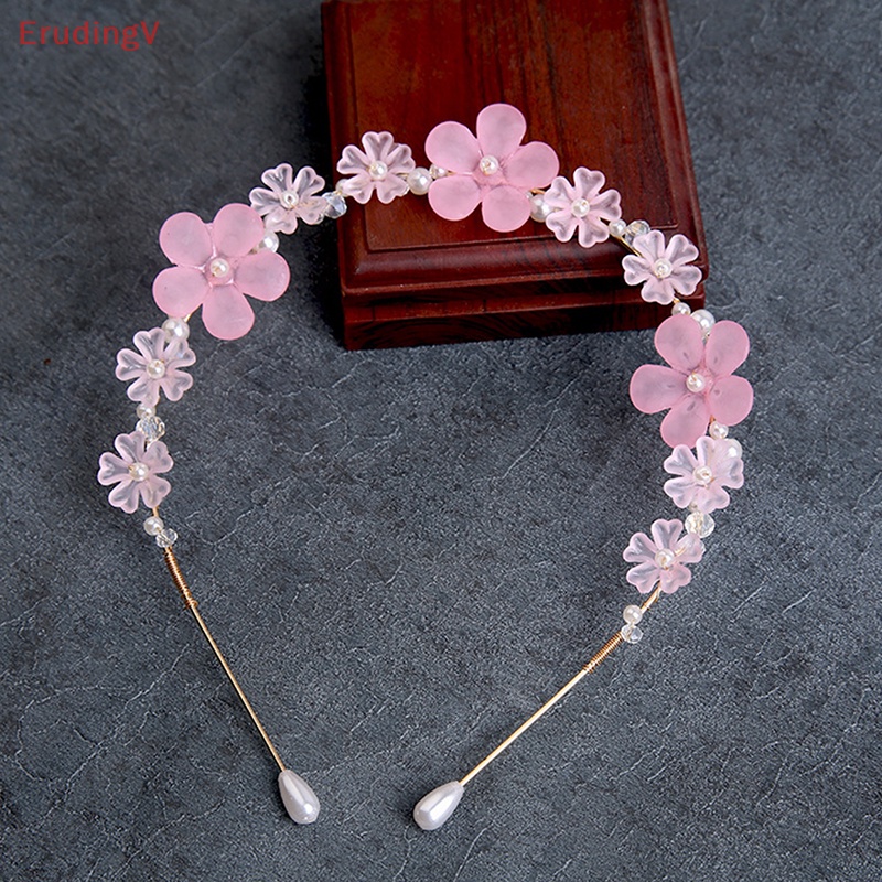 [ErudingV] Băng Đô Hoa Trắng Đính Ngọc Trai Thanh Lịch Thời Trang Cho Cô Dâu Ngày Cưới [Mới]