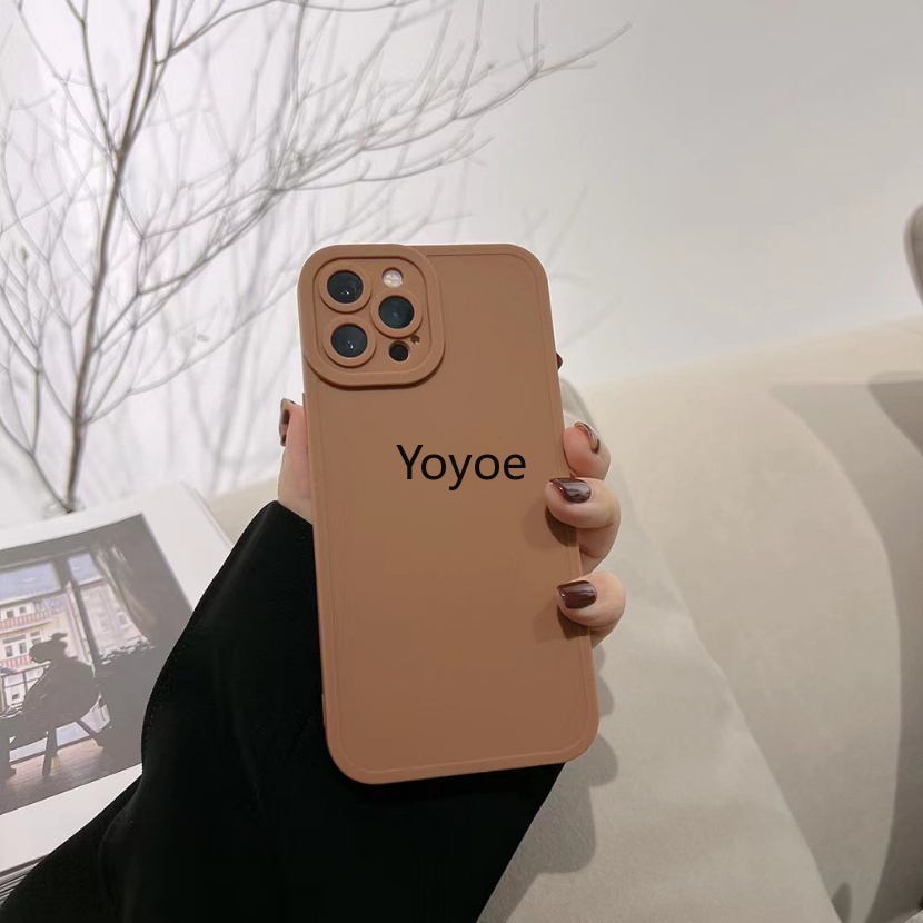 Ốp Điện Thoại Silicon Màu Trơn Chống Sốc Cho iPhone 14 Pro Max 11 12 13 Pro X XR XS Max 7 8 Plus