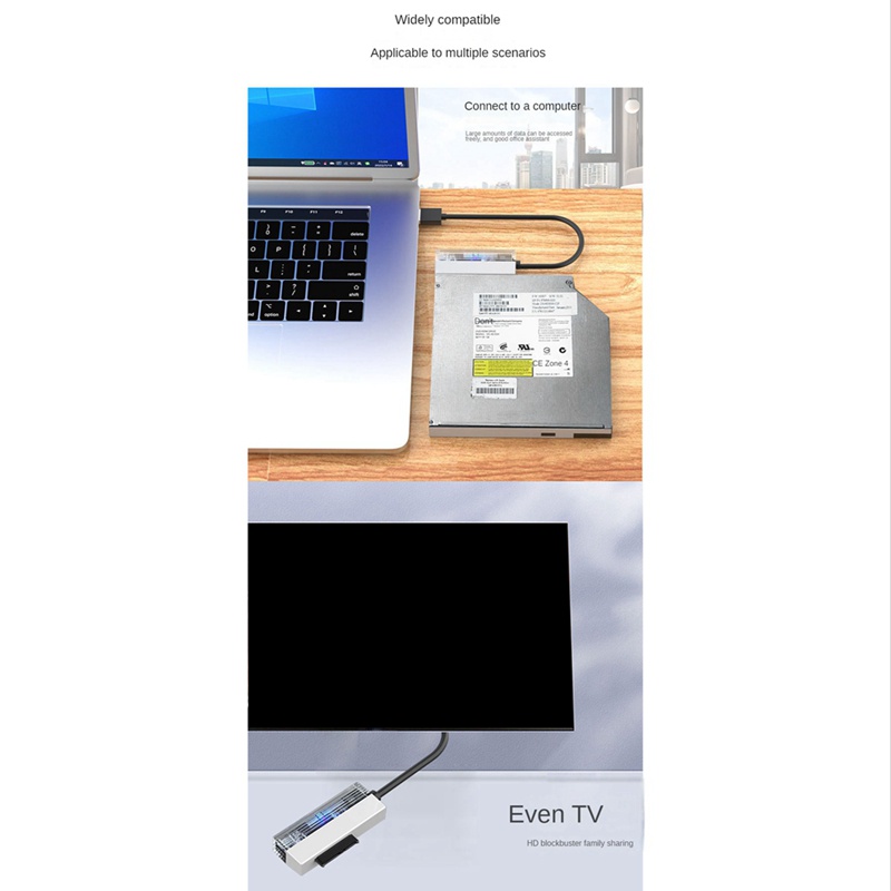 Cáp ChuyểN ĐổI usb2.0 Sang 6p + 7p sata Sang usb 2.0 Cho laptop cd-rom dvd-rom odd