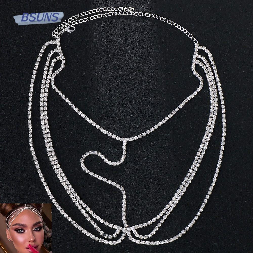 Dây Chuyền Đeo Đầu Dạng Xích Nhiều Lớp Cho Nữ|Trâm Cài Tóc Đính Đá Nhiều Màu Sắc Thời Trang Dành Cho Nữ