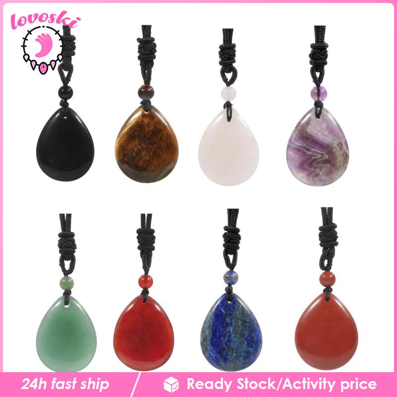 Vòng cổ Mặt Đá Hình Giọt Nước Unisex