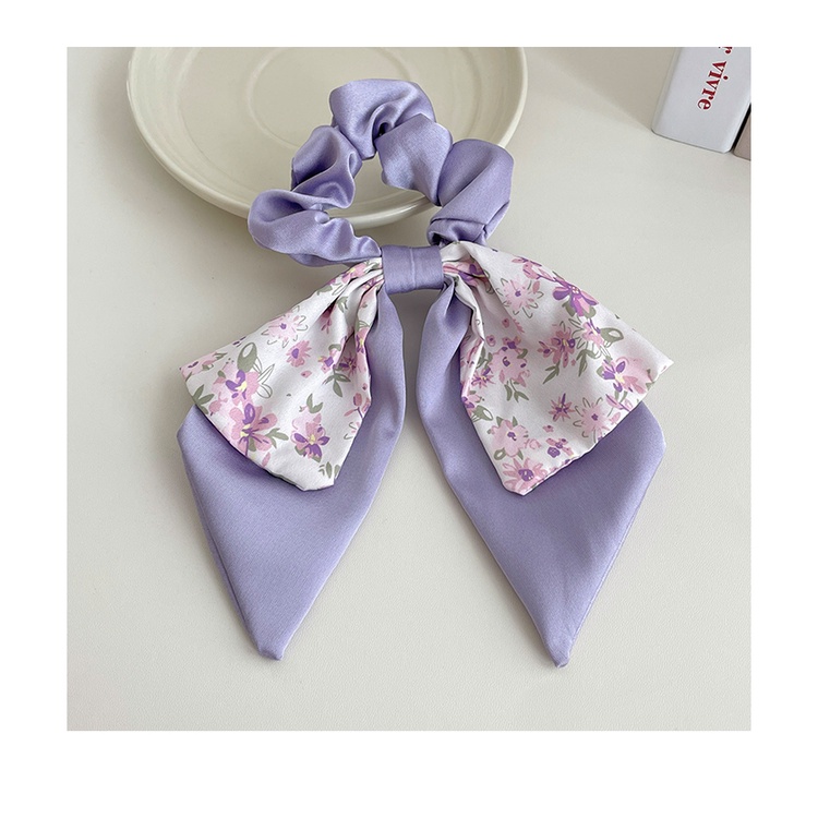 Dây Cột Tóc Bản Lớn In Họa Tiết Hoa Thời Trang Xinh Xắn Cho Nữ