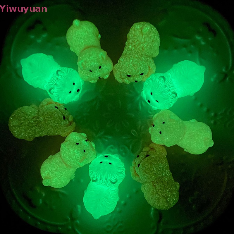 Bộ 5 Mô Hình Chú Cún Mini Bằng Nhựa Phát Sáng Dễ Thương Trang Trí Nhà Cửa DIY