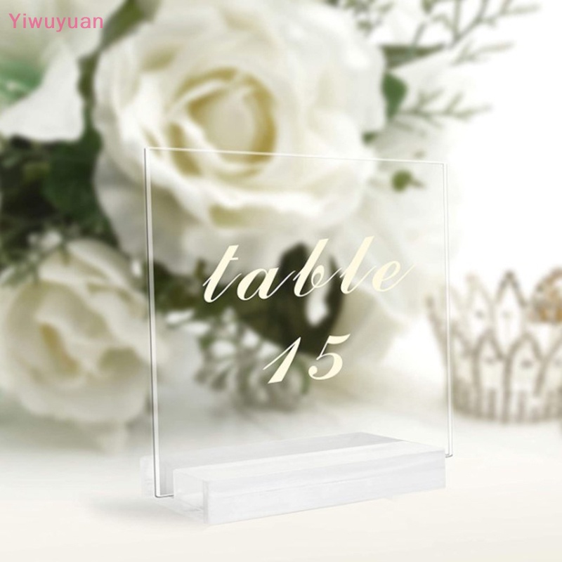 1 Giá Đỡ Trưng Bày Thẻ Số Bàn Tiệc Cưới Bằng Acrylic Trong Suốt