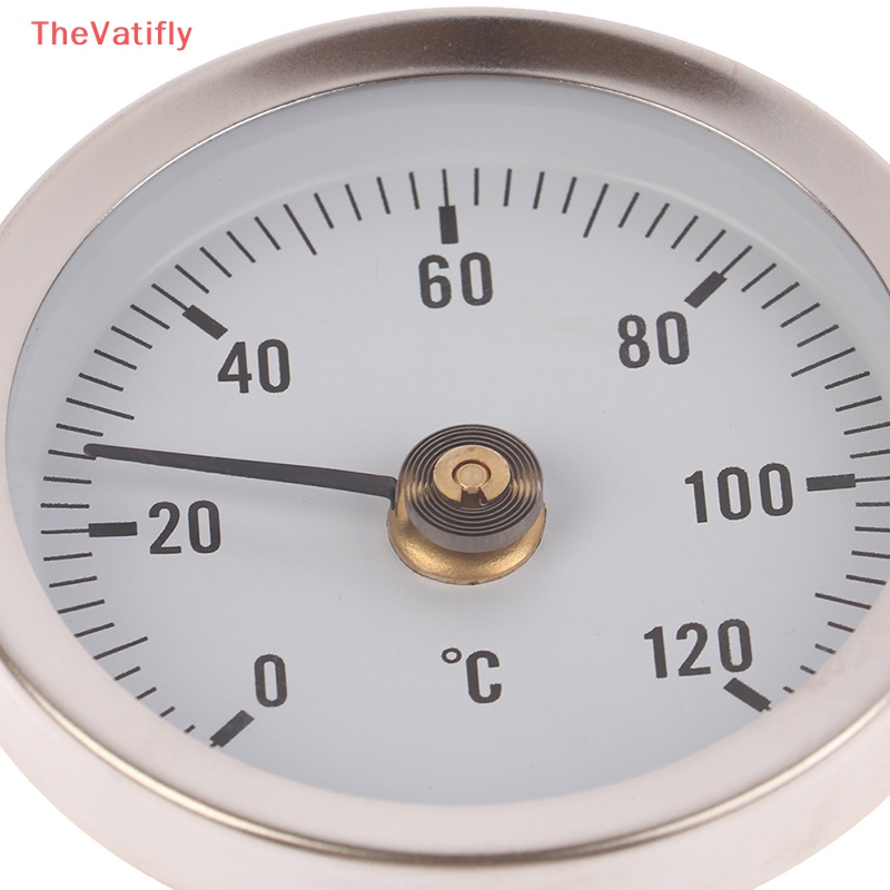 [Thevaly] 1pc 63mm 0-120°C Nhiệt Kế Thông Minh Dạng Kẹp Bằng Thép Không Gỉ