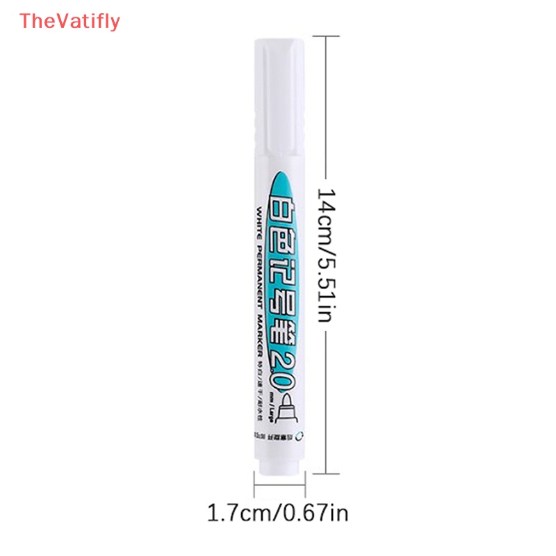 1 / 3 Cây Bút Lông Màu Trắng Chống Thấm Nước 2mm