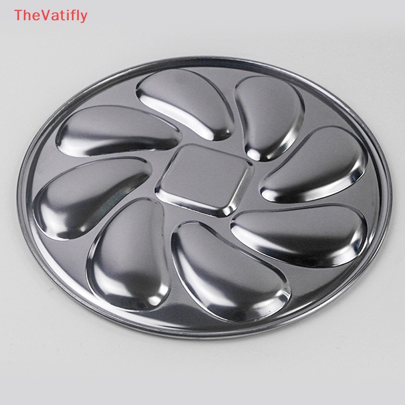 Đĩa Đựng Thức Ăn Bằng Thép Không Gỉ 8 Ngăn Tiện Dụng