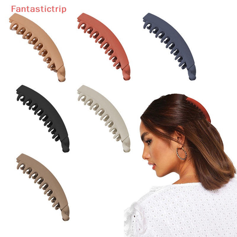 Kẹp Tóc Càng Cua Màu Trơn Phong Cách Cổ Điển Thời Trang Cho Nữ
