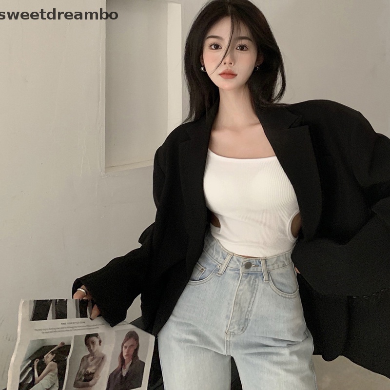 Áo hai dây hở một vai gợi cảm áo hai dây dáng ôm không tay màu trơn cho nữ