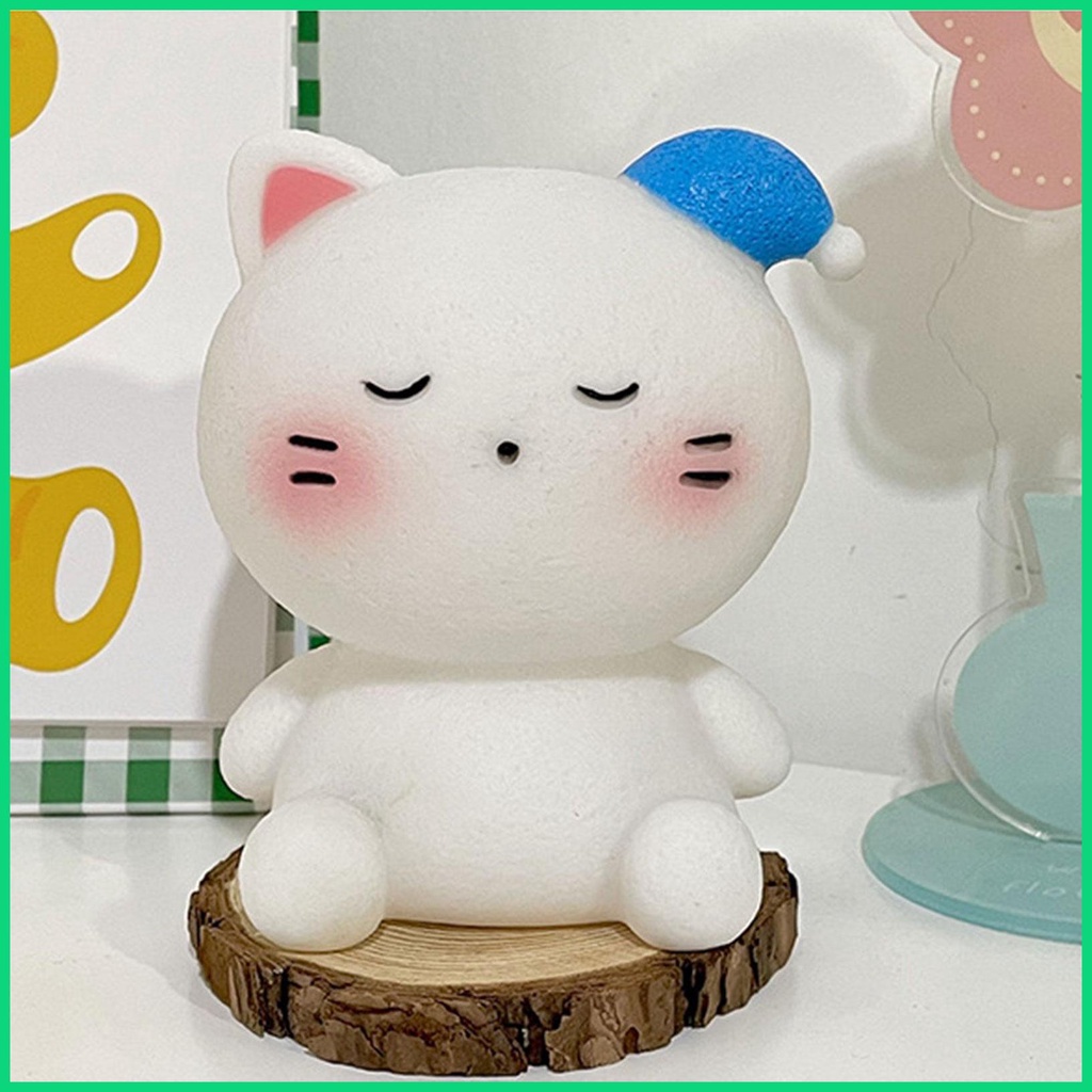 Đèn LED Ngủ Để Bàn Hình Mèo Mềm Mại Không Chói Mắt Di Động