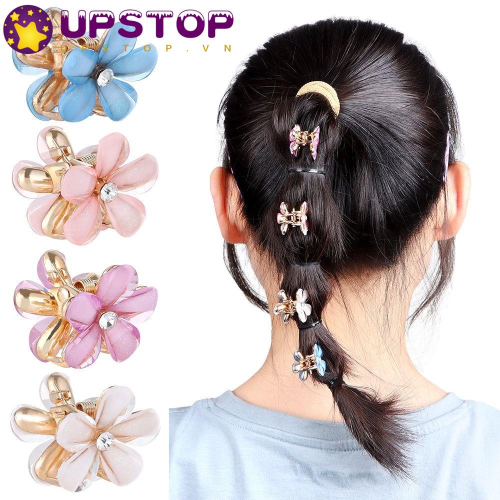 Upstopvn 10 Miếng Hoa|Kẹp TóC Mini ThờI Trang Cho Nữ|Băng Đô Cài Tóc Đính Hoa