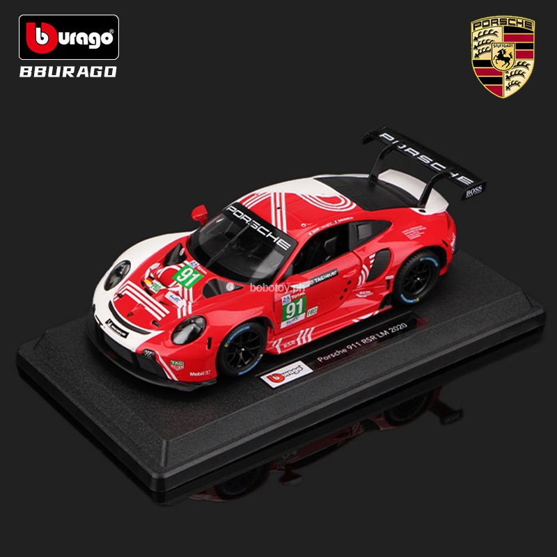 Mô Hình Xe Hơi Porsche 911 RSR LM 2020 Bằng Hợp Kim Tỉ Lệ 1 / 24 Bburago